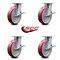 Service Caster 8 Inch Kingpinless Poly on Aluminum Wheel Swivel Caster Set with Brakes SCC SCC-KP30S820-PAR-SLB-4 - alternate 5